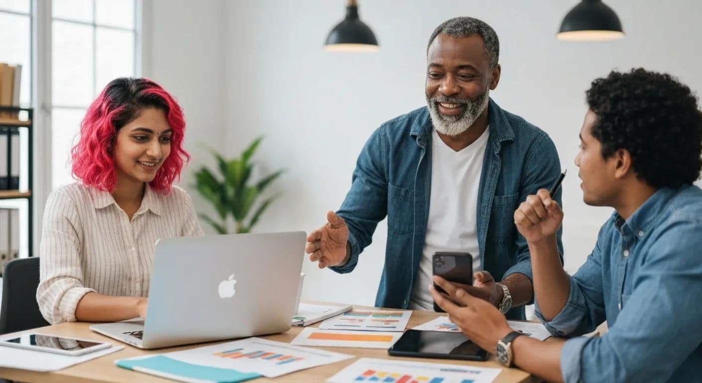 Diverse small businesses implementing customized local SEO strategies for industry-specific needs