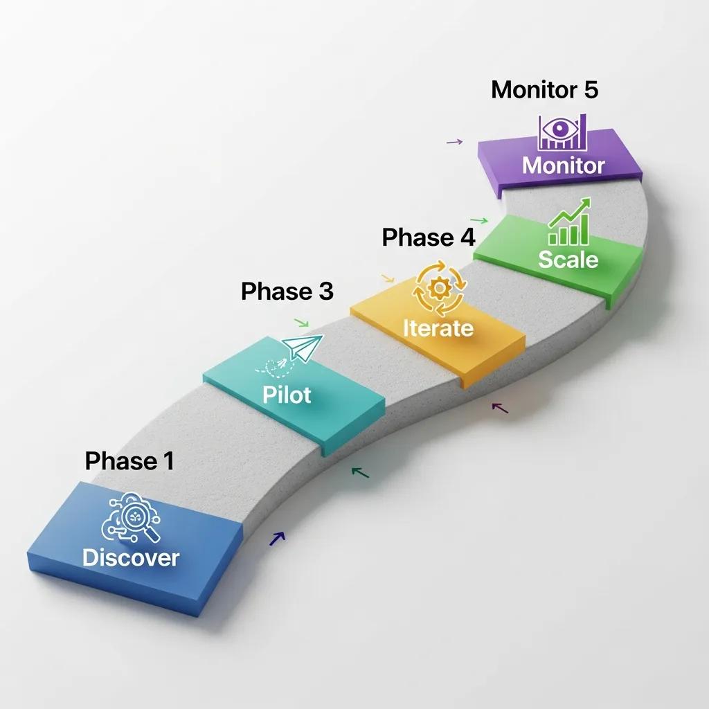 Step-by-step visual guide for implementing AI sales automation