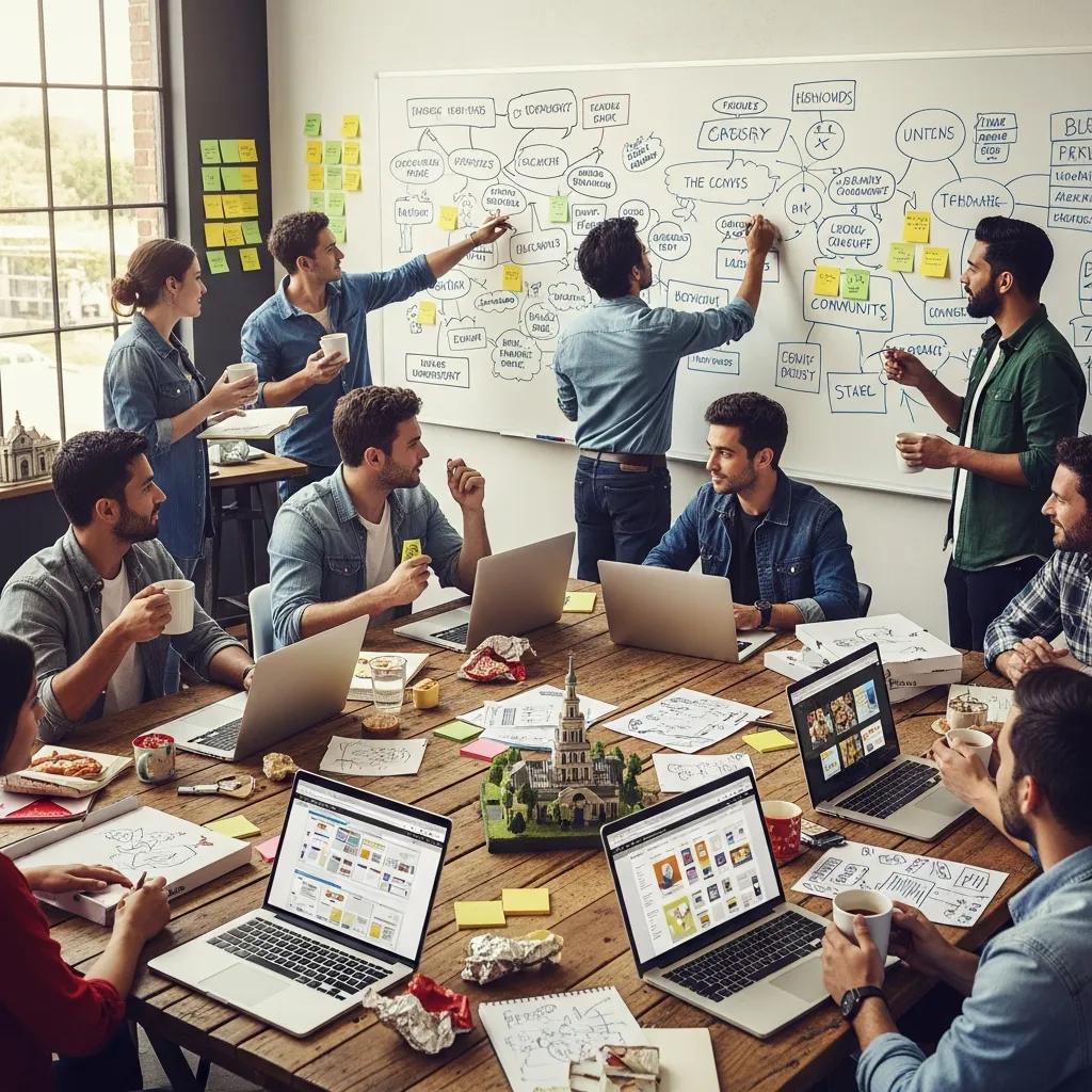 Team working together to create unique, local-first content for franchise pages