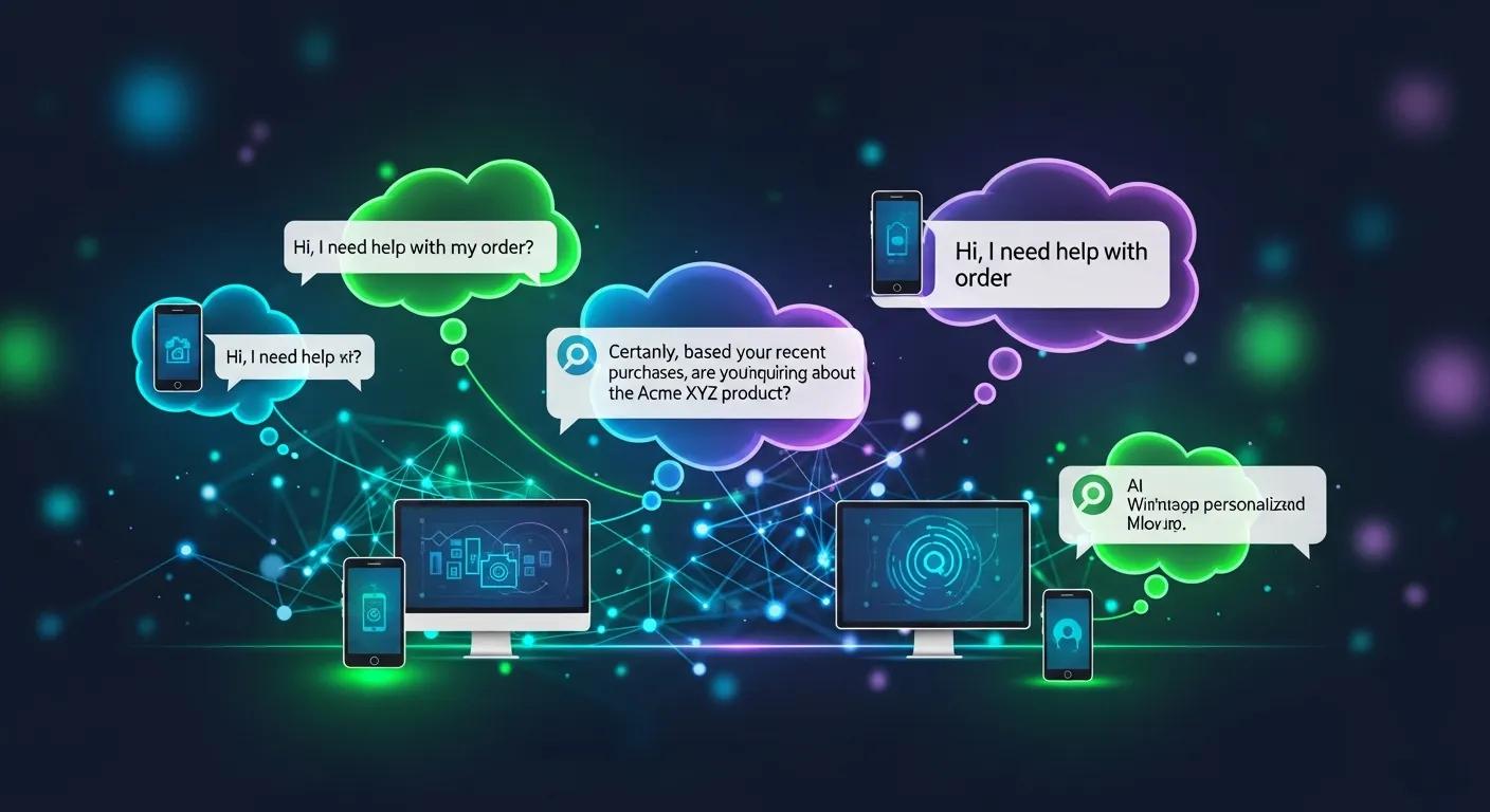 AI improves real-time customer engagement by preserving context across turns, personalizing prompts based on session data