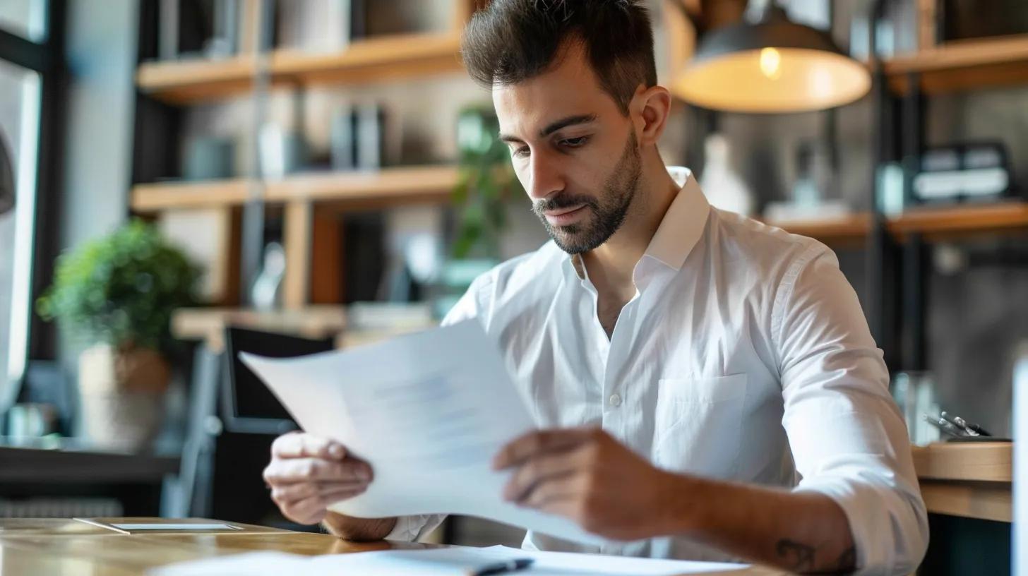 Business owner sending an offer to past clients