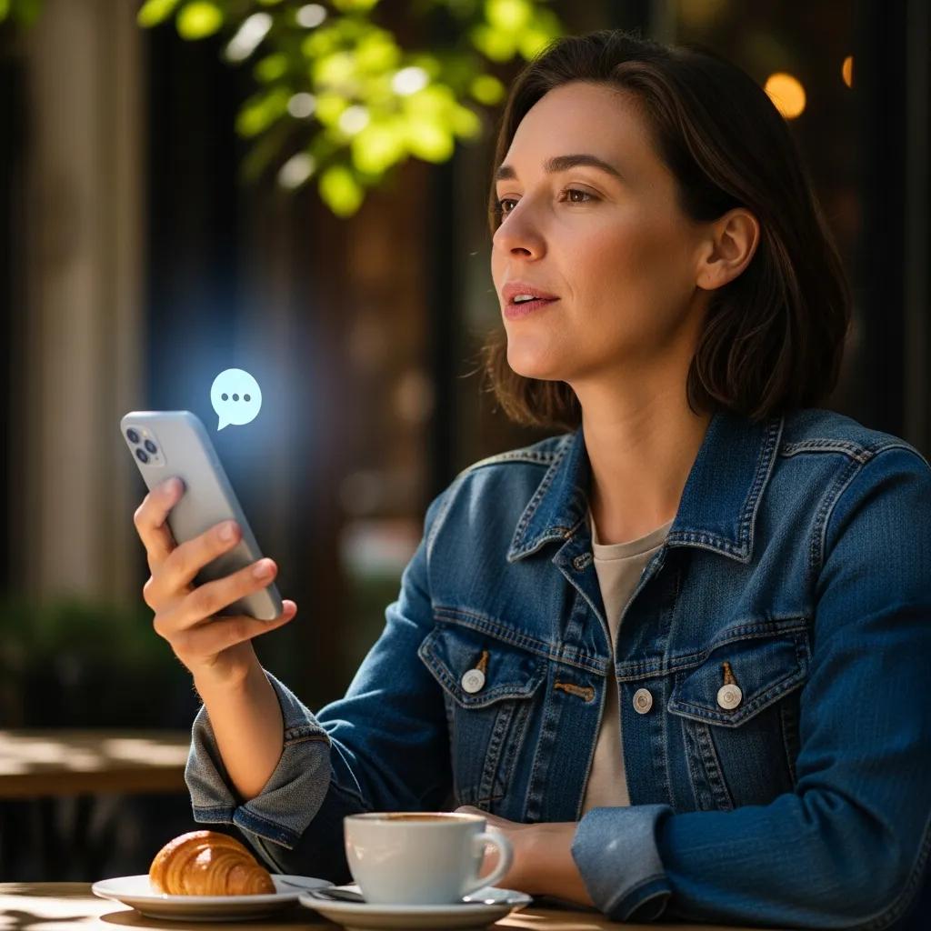 Person using a smart device for voice search — voice search optimization for local businesses