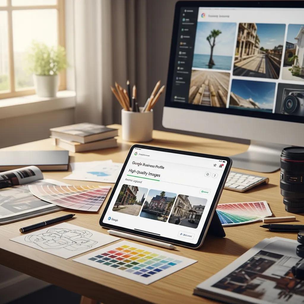 Uploading high-quality photos and short videos to a Google Business Profile from a tablet